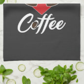Kaffee Lover - Du hattest mich beim Kaffee Geschirrtuch (Gefaltet)