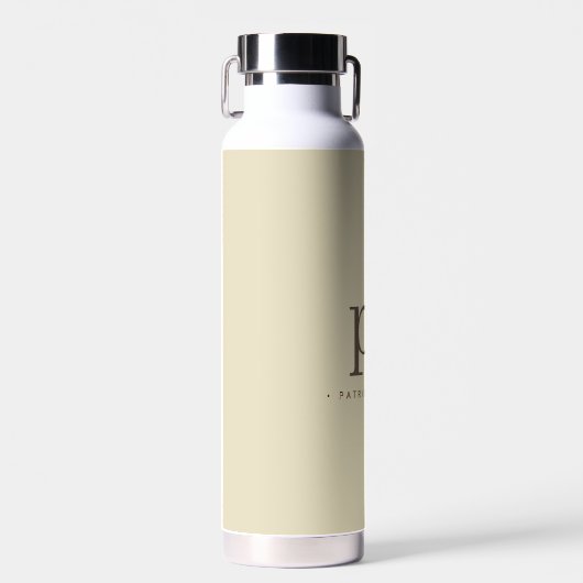 Kaffee Lover Einfache Minimalistische Monogramm Trinkflasche (Vorne)