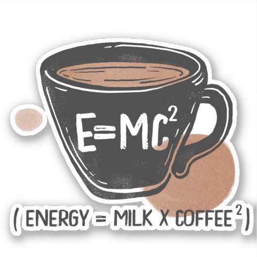 Kaffee Lover Energy Funny Aufkleber (Vorderseite)