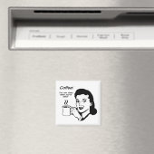 Kaffee Lover Funny 2 Zoll Square Magnet (In Situ (Geschirrspüler))