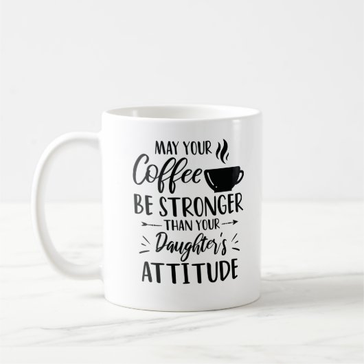 Kaffee Lover Funny Mama mit der Haltung der Tochte Kaffeetasse (Links)