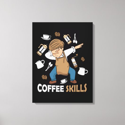 Kaffee Lover Geschenk Männer Barista Latte Art Leinwanddruck (Vorderseite)