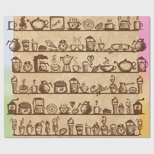 Kaffee Lover Geschenkpapier (Flach)