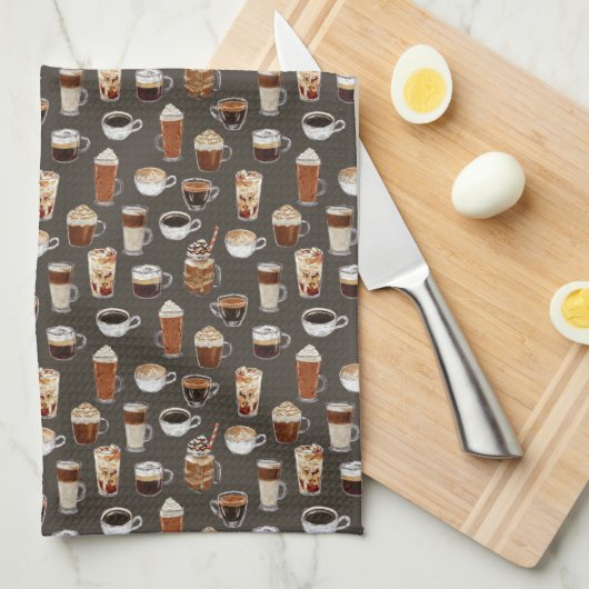 Kaffee Lover Geschirrtuch (Viertel Falte)