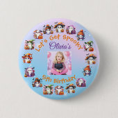 Kaffee Lover Ghost Halloween-Party Button (Vorderseite)