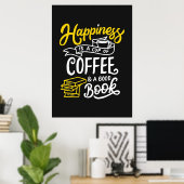 Kaffee Lover Glück ist eine Tasse Kaffee Poster (Heimbüro)