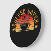 KAFFEE LOVER GROßE WANDUHR (Winkel)