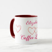 Kaffee Lover Herz Tasse (Vorderseite Links)