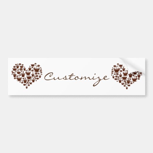 Kaffee Lover Herz Thunder_Cove Autoaufkleber (Vorne)
