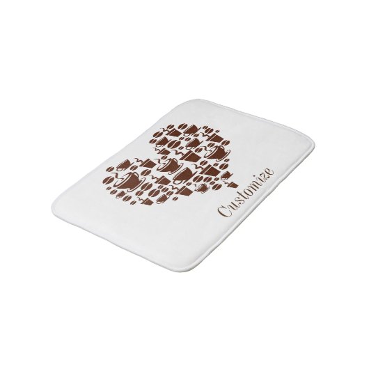 Kaffee Lover Herz Thunder_Cove Badematte (Schrägansicht)