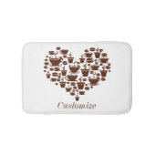 Kaffee Lover Herz Thunder_Cove Badematte (Vorderseite)