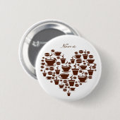 Kaffee Lover Herz Thunder_Cove Button (Vorne & Hinten)