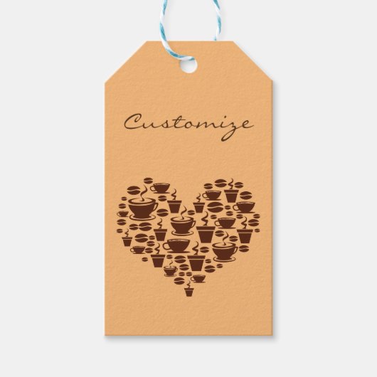 Kaffee Lover Herz Thunder_Cove Geschenkanhänger (Vorderseite)