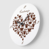 Kaffee Lover Herz Thunder_Cove Große Wanduhr (Winkel)