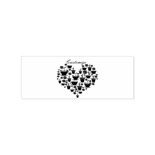 Kaffee Lover Herz Thunder_Cove Gummistempel (Prägung)