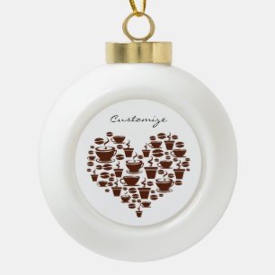Kaffee Lover Herz Thunder_Cove Keramik Kugel-Ornament