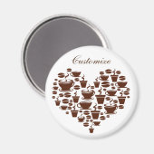 Kaffee Lover Herz Thunder_Cove Magnet (Vorderseite/Rückseite)