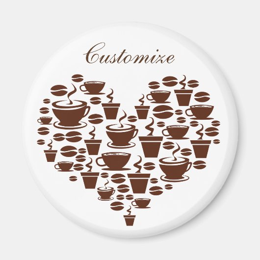 Kaffee Lover Herz Thunder_Cove Magnet (Vorne)
