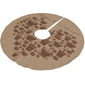 Kaffee Lover Herz Thunder_Cove Polyester Weihnachtsbaumdecke (Schrägansicht)