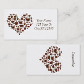 Kaffee Lover Herz Thunder_Cove Visitenkarte (Vorne/Hinten)