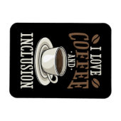 Kaffee Lover I Liebe Kaffee und Inklusive Magnet (Horizontal)