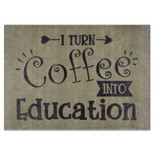 Kaffee Lover I Turn Coffee in Bildung Schneidebrett