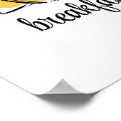 Kaffee Lover Ink Sketch Croissant Poster (Ecke)