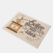 Kaffee Lover ist die beste Idee Fußmatte (Schrägansicht)