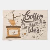 Kaffee Lover ist die beste Idee Geschirrtuch (Horizontal)