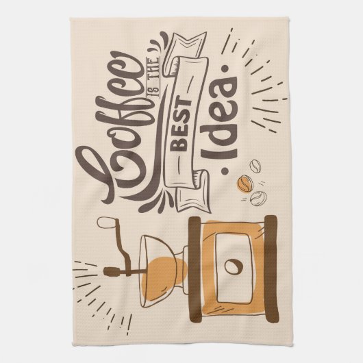 Kaffee Lover ist die beste Idee Geschirrtuch (Vertikal)