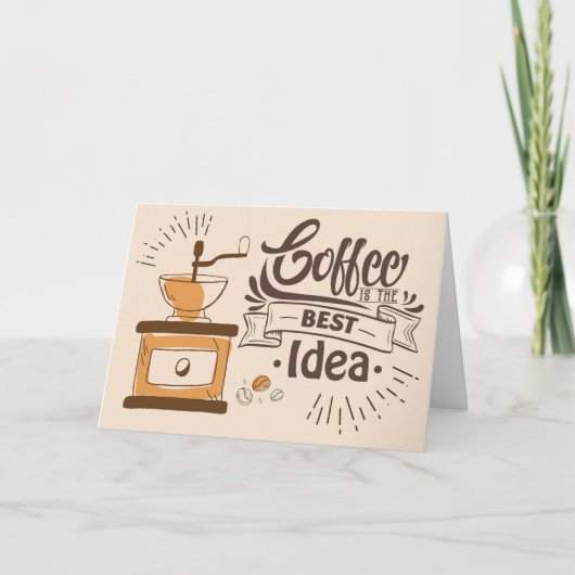 Kaffee Lover ist die beste Idee Karte (Vorderseite)