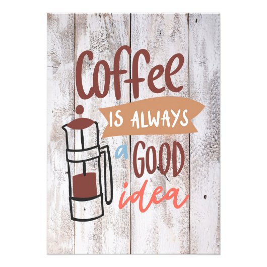 Kaffee Lover ist immer eine gute Idee Fotodruck (Vorne)