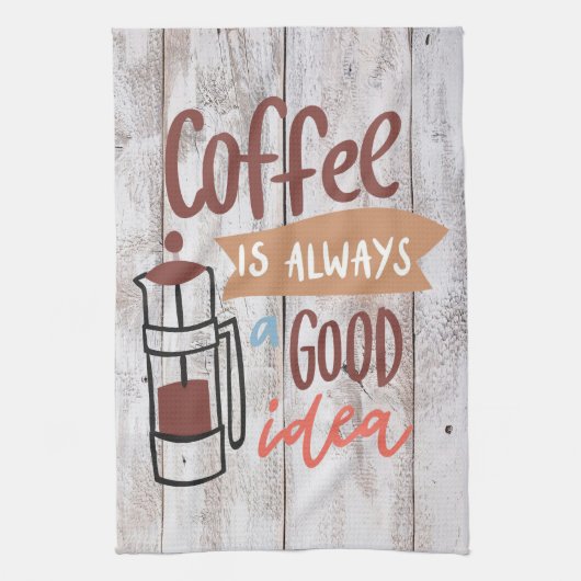 Kaffee Lover ist immer eine gute Idee Geschirrtuch (Vertikal)