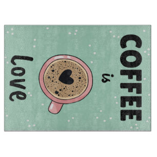 Kaffee Lover ist Liebe Schneidebrett