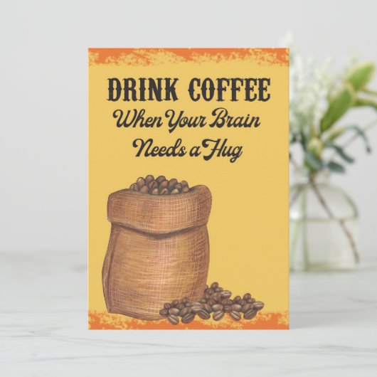 Kaffee Lover Kaffee am Morgen Save The Date (Stehend Vorderseite)