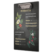 Kaffee Lover Kaffee Arabica Robusta Klemmbrett (Links)