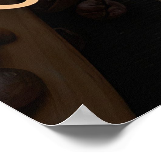 Kaffee Lover Kaffee Brechen Sie es einfach. Poster (Ecke)