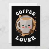 Kaffee Lover Kaffee Cappuccino Lover Einladung (Vorne/Hinten)