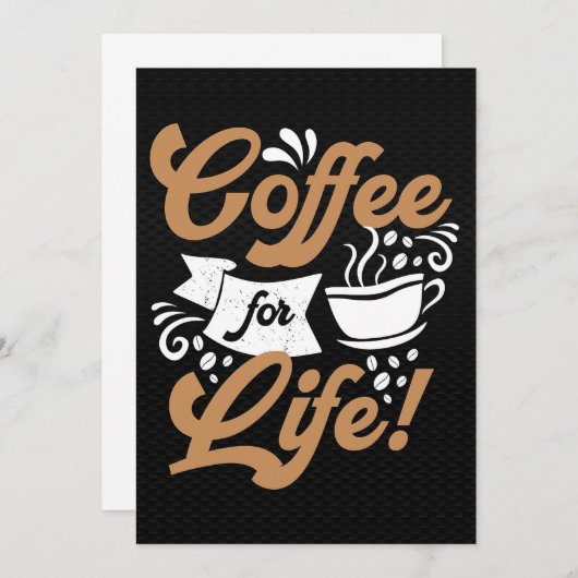 Kaffee-Lover-Kaffee Einladung (Vorne/Hinten)