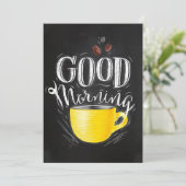 Kaffee Lover Kaffee Guten Morgen Einladung (Stehend Vorderseite)