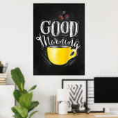 Kaffee Lover Kaffee Guten Morgen Poster (Heimbüro)