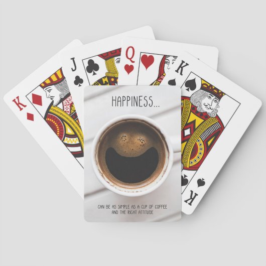 Kaffee Lover Kaffee ist Glück Spielkarten (Rückseite)
