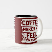 Kaffee Lover-Kaffee macht mich weniger Murdery Zweifarbige Tasse (VorderseiteRechts)