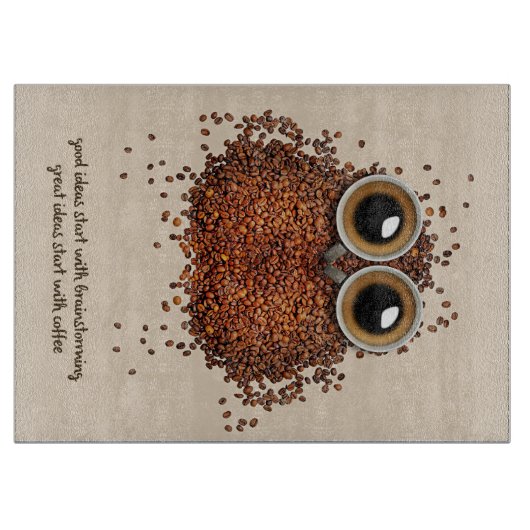 Kaffee Lover Kaffee Schneidebrett (Vorderseite)