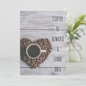 Kaffee Lover Kaffee sind immer gute Ideen Save The Date (Stehend Vorderseite)