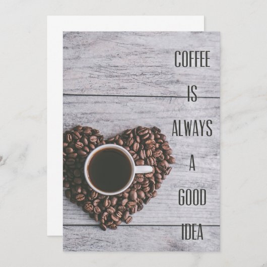 Kaffee Lover Kaffee sind immer gute Ideen Save The Date (Vorne/Hinten)