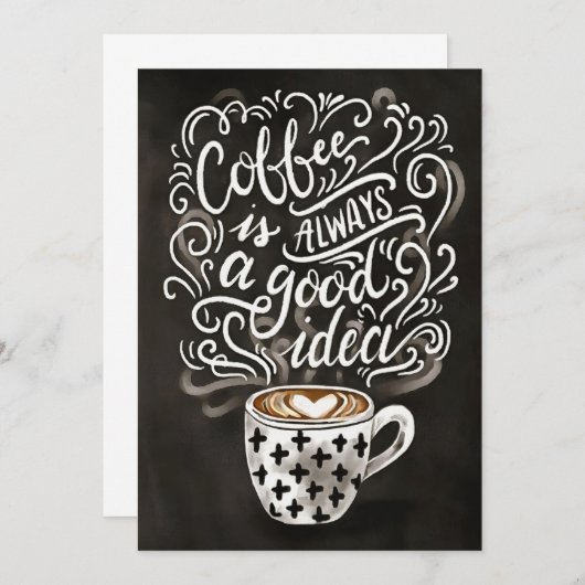 Kaffee Lover Kaffee Straße Gute Ideen Einladung (Vorne/Hinten)