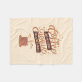 Kaffee Lover Kaffee und Jesus Fleecedecke (Vorderseite (Horizontal))