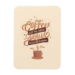 Kaffee Lover Kaffee und Jesus Magnet