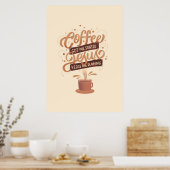 Kaffee Lover Kaffee und Jesus Poster (Küche)